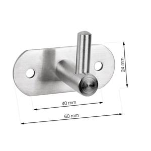 Praxis Walteco haak 60x24,5mm RVS