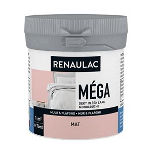 Renaulac Muurverf tester  Mega oud roze mat 75ml