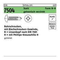 Diverse Bohrschraube DIN 7504 m.Linsenkopf N 5,5 x 25 -H Stahl galvanisch verzinkt galvanisch verzinkt / Stahl