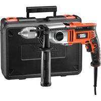 BLACK+DECKER KR911K 910W Klopboormachine in koffer | Koffer | Zijhandgreep | Dieptestop - KR911K-QS
