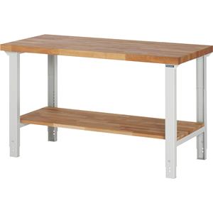 EUROKRAFTpro Werkbank, modulair systeem, met 1 aflegbord, diepte 700 mm, breedte 1500 mm