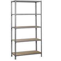 Regal Simonrack Metall Holz Grau (180 X 80 X 40 Cm)