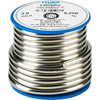 NO-NAME Felder Löttechnik Cu-Rotin 4 Lötzinn Spule, bleifrei Sn97Ag3 250 g 3 mm