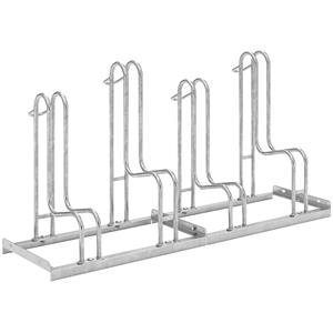 Fietsenrek, enkelzijdig, 4 parkeerplaatsen, bandbreedte tot 55 mm