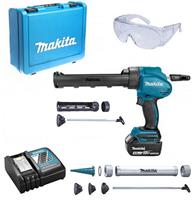 Makita DCG180RMX 18V Li-Ion Accu lijm- en kitspuit set (1x 4.0Ah accu) incl. kokerhouder- en worsthouder in koffer