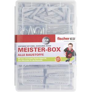 Fischer 513894 meister-box met UX-R-pluggen, schroeven, ronde en winkelhaken 118 onderdelen