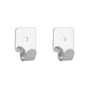 6x Luxe kapstokhaken / jashaken / kapstokhaakjes mat vernikkeld metaal enkele haak 4.1 x 3.0 cm -