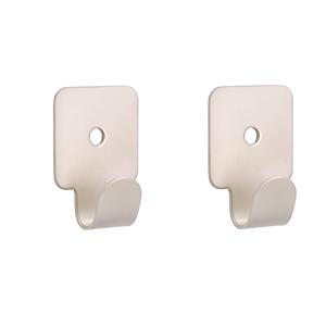 6x Luxe kapstokhaken / jashaken / kapstokhaakjes metaal verzinkt enkele haak 4.1 x 3.0 cm -