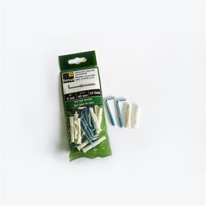 Sencys universele pluggen met schroefhaak 40x6mm 10st