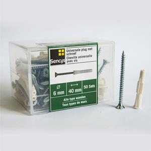Sencys universele pluggen met haak 40x6mm 50st
