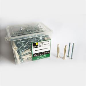 Sencys universele pluggen met schroef 5x8mm 100st