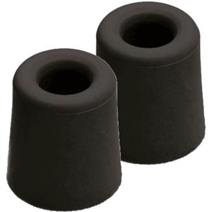 5x stuks deurstopper / deurbuffer rubber zwart 5,9 x 3,9 cm -