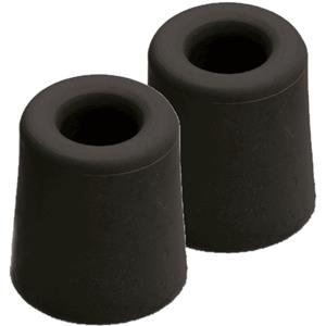 4x stuks deurstopper / deurbuffer rubber zwart 7,3 x 4 cm -