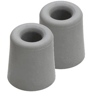 5x stuks deurstopper / deurbuffer rubber grijs 2,4 x 3 cm -