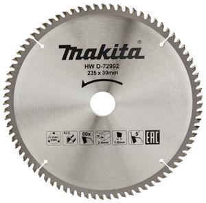 Makita D-72992 Cirkelzaagblad - 235 x 30 x 80T - aluminium