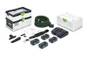 Festool CTMC SYS HPC 4,0 I-Plus 36V Li-Ion accu stofzuiger set (4x4.0Ah) - 2400L/min - M-klasse