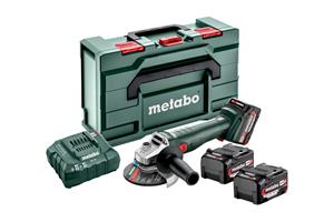 Metabo W 18 L 9-125 Quick 18V Li-Ion Accu-slijper set (3x 4.0Ah) in x