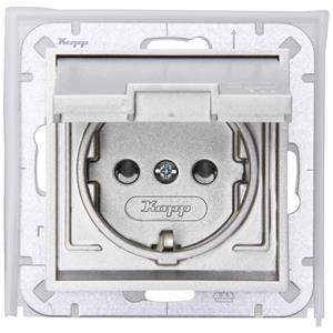 Kopp Schutzkontakt-Steckdose Edelstahl 954047001