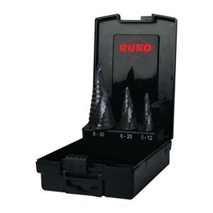 RUKO 101626PRO Getrapteboorset 3-delig 5 - 12 mm, 6 - 20 mm, 8 - 30 mm HSS 1 set(s)