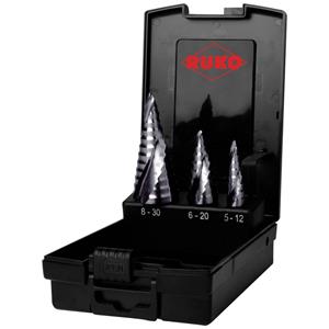 RUKO 101626PRO Getrapteboorset 3-delig 5 - 12 mm, 6 - 20 mm, 8 - 30 mm HSS 1 set(s)