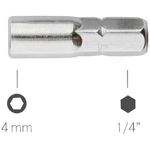 bernsteintools Bernstein Tools 4-566 Bitadapter 1/4 inch > 4 mm bits 25 mm 1/4