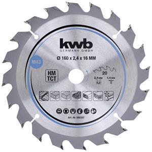 Kwb 584357 Hartmetall Kreissägeblatt 160 x 16mm 1St.