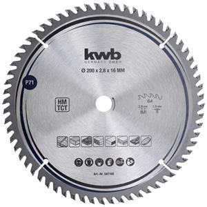 Kwb 587168 Hartmetall Kreissägeblatt 200 x 16mm 1St.