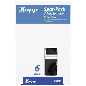 Kopp Wandcontactdoos  920750014 Inzetstuk Paris Zwart (mat)