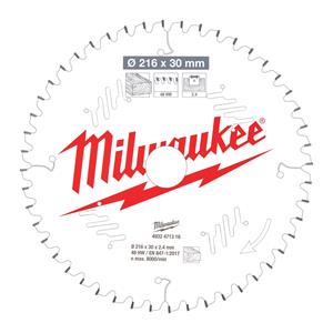 Milwaukee 4932471316 Cirkelzaagblad voor afkortzaag - 216x30x2,4mm - 48T