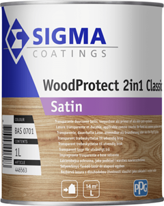 Sigma woodprotect 2in1 cl satin sb kleur 1 ltr