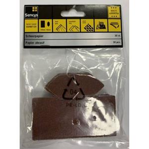 Sencys schuurpapier K60/80/120 – 30 stuks