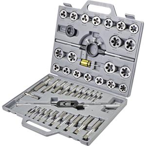 TOOLCRAFT TO-7199877 Schroefdraad reparatieset 45-delig HSS metrisch M6, M8, M10, M12, M14, M16, M18, M20, M22, M24
