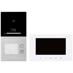 HHG Villa AP Set 2 RL Video-Türsprechanlage Komplett-Set Aluminium (gebürstet), Weiß