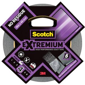 Scotch Krachtige Ducttape Extremium No Residue, Ft 48 Mm X 18,2 M, Zilver