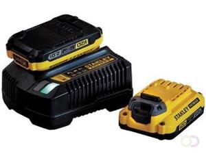 Stanley Fatmax Startpakket: 2a Lader + 2 X Accu 18v 2.0ah Lithium-ion