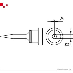 Weller LT 1SA Soldeerpunt Ronde vorm, lang Grootte soldeerpunt 0.5 mm Lengte soldeerpunt: 15 mm Inhoud: 1 stuk(s)