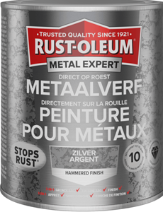 Rust-oleum metal expert metaalverf hamerslag groen 0.75 ltr