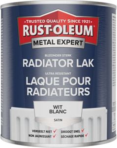 Rust-oleum metal expert radiator lak satin wit 0.75 ltr