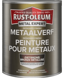 Rust-oleum metal expert designer finish metaalverf gietbrons 0.75 ltr
