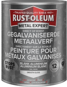 Rust-oleum metal expert gegalvaniseerde metaalverf ral 9006 0.25 ltr