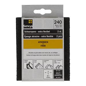 Praxis Sencys Schuurspons P240 120x98x13mm 2st