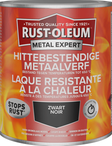 Rust-oleum metal expert hittebestendige metaalverf zwart 0.4 ltr spuitbus