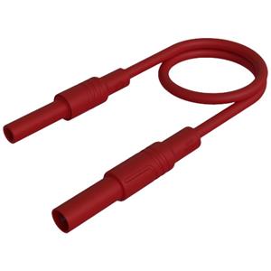 SKS Hirschmann MAL S GG-B 25/2,5 rot Veiligheidsmeetsnoer [4mm-veiligheidsstekker - 4mm-veiligheidsbus] 25 cm Rood 1 stuk(s)