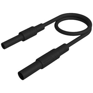 SKS Hirschmann MAL S GG-B 25/2,5 schwarz Veiligheidsmeetsnoer [4mm-veiligheidsstekker - 4mm-veiligheidsbus] 25 cm Zwart 1 stuk(s)