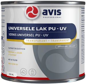 Avis universele lak pu/uv zijdeglans 0.25 ltr