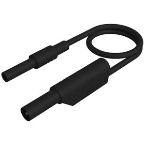 skshirschmann SKS Hirschmann MAL S WS-B 100/2,5 schwarz Veiligheidsmeetsnoer [4mm-veiligheidsstekker - 4mm-veiligheidsstekker, stapelbaar] 100 cm Zwart 1 stuk(s)