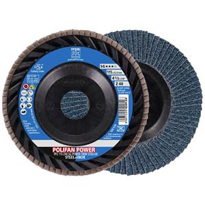 PFERD 67772114 Fächerschleifscheibe Ø 115mm Körnung num 40 10St.