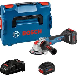 Bosch - Akku-Winkelschleifer X-LOCK GWX 18V-10 SC, 2 x Akku, Ladegerät, Zubehör, L-BOXX mit Einlage