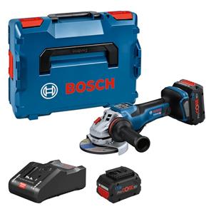 Bosch GWS 18V-15 PSC 18V Li-ion Accu haakse slijpmachine set (2x 8.0Ah) in L-Boxx + CoMo - 125 mm