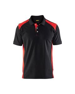 Blåkläder Blaklader polo pique polo 3324-1050 zwart/rood mt L